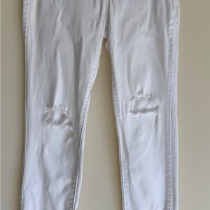 YMI White Distressed Skinny Jeans